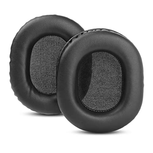 TaiZiChangQin Ear Pads Ear Cushions Earpads Replacement Compatible with Creative Sound BlasterX H5 BlasterX H7 H5 H7 Headphone Protein Leather Black