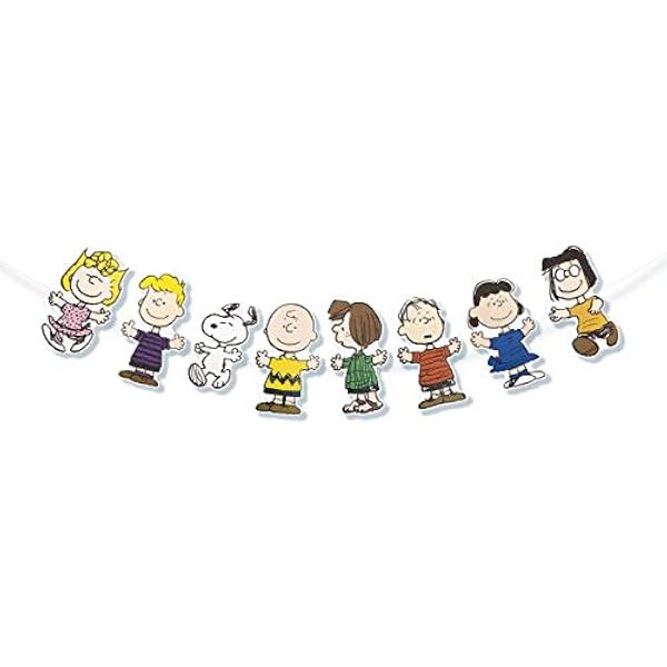 Marimo Craft Snoopy Snoopy Paper Garland, Peanuts, Interior Decoration, Paper Garland, Party, Blue, Goods, Finished Size: W 37.8 x H 10.8 inches 96 x 27.5 cm