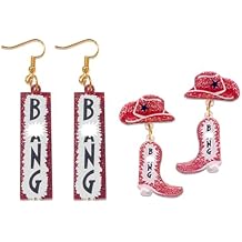 2 PCS Western Earrings for Women Cowboy Boots Earrings Western Cowboy Inspired Earrings Jewelry for Fans Party Dress Outfit Concert Merch Cowgirl Costume Decor