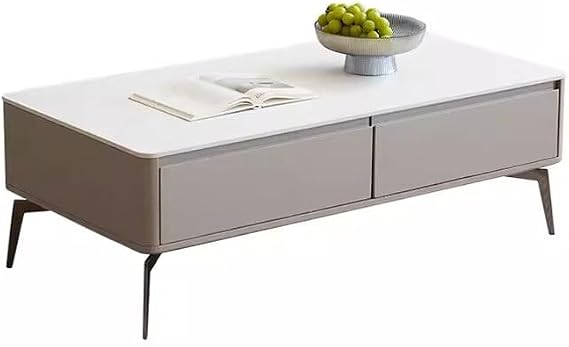 Coffee Table Solid Wood Slate Coffee Table Light Luxury Minimalist Tea Table Modern Simple Small Apartment Living Room Tea Table Mesa para Centro De Sala