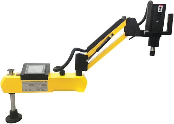 Electric Tapping Threading Machine M3-M16 360Universal Servo Tapper Drilling Machine 600W Variable Speed Intelligent CNC Desktop Swing Arm Automatic Tapping Machine 110V