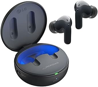 LG Tone T90 - Wireless Earbuds with Dolby Atmos Spatial Audio for iPhone and Android, Adapative Active Noise Cancelling Earbuds, Multi-Point, Wireless Charging, Black