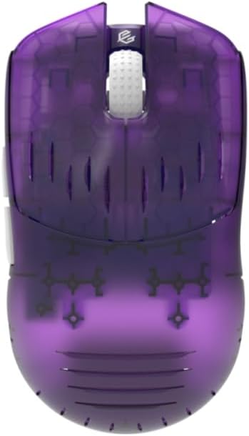 G-Wolves HT-S2 Lightweight Wireless Gaming Mouse, Approx 33g, 8K Reports, Low Latency, PAW3395 26,000 CPI, Nrf52840 High Performance CPU, 6 Programmable Buttons, Onboard Memory, PC/Mac and Laptop Compatible Violet