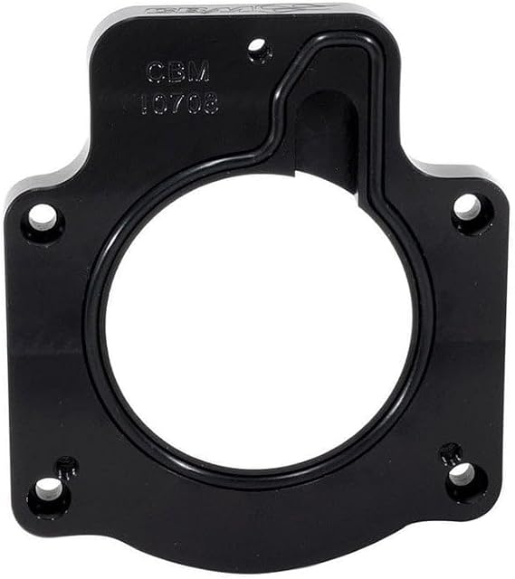 BILLET 90MM LS2/LS3/LS7/L99/L76/L92 THROTTLE BODY TO GM 75MM LS1/LS6 INTAKE MANIFOLD ADAPTER (Black anodized)