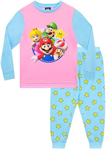 Super Mario Girls Gaming Pajamas Nightwear for Kids
