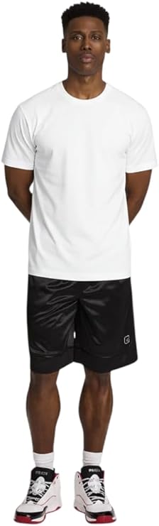 AND1 Men's All Courts Basketball Core Shorts (Medium 32/34, Black)