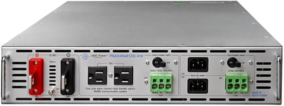 AIMS 3000W NEG. 48V Rack Mount Inverter to 120 Volt AC 1U (-48V)