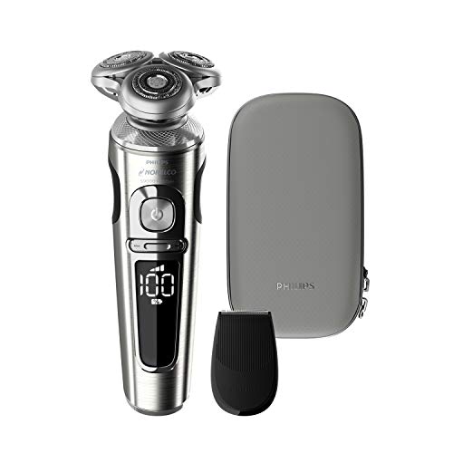 Philips Norelco S9000 Prestige Rechargeable Wet & Dry Shaver with Precision Trimmer and Premium Case, SP982087