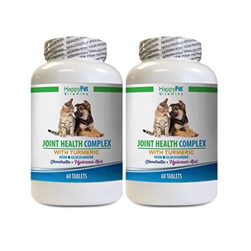 Turmeric cat - PET Joint Health Complex with Turmeric - Dogs and Cats - MSM GLUCOSAMINE - Immune Boost - glucosamine chondroitin cat - 2 Bottles 120 Tablets