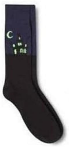Mossimo Supply Co. Men's Stretch Crew Socks, Haunted House Novelty Socks