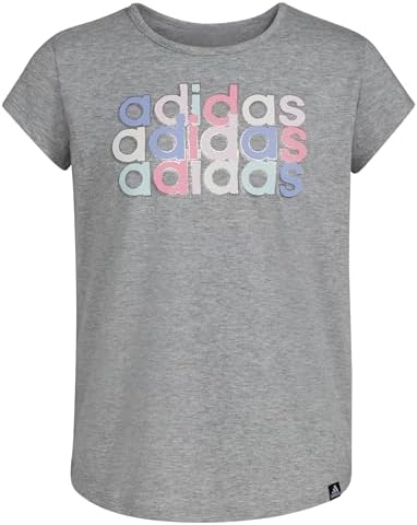adidas Girls Short Sleeve Scoop Neck Tee T-Shirt