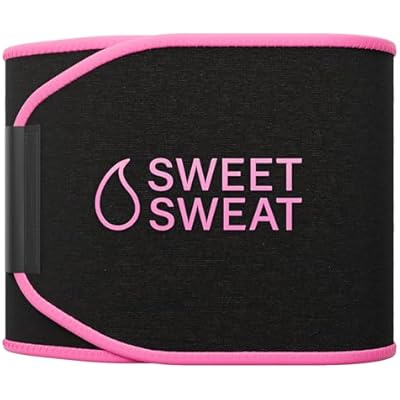 Sports Research Sweet Sweat Waist Trimmer Core Series - Premium Sweat Enhancing Fitness Band for Women & Men