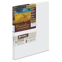 MASTERPIECE 42018 Vincent Pro 7/8" Deep Vintage L22U Belgian Linen 12.0 oz Acrylic Primed Linen Stretched Canvas 8" x 10"