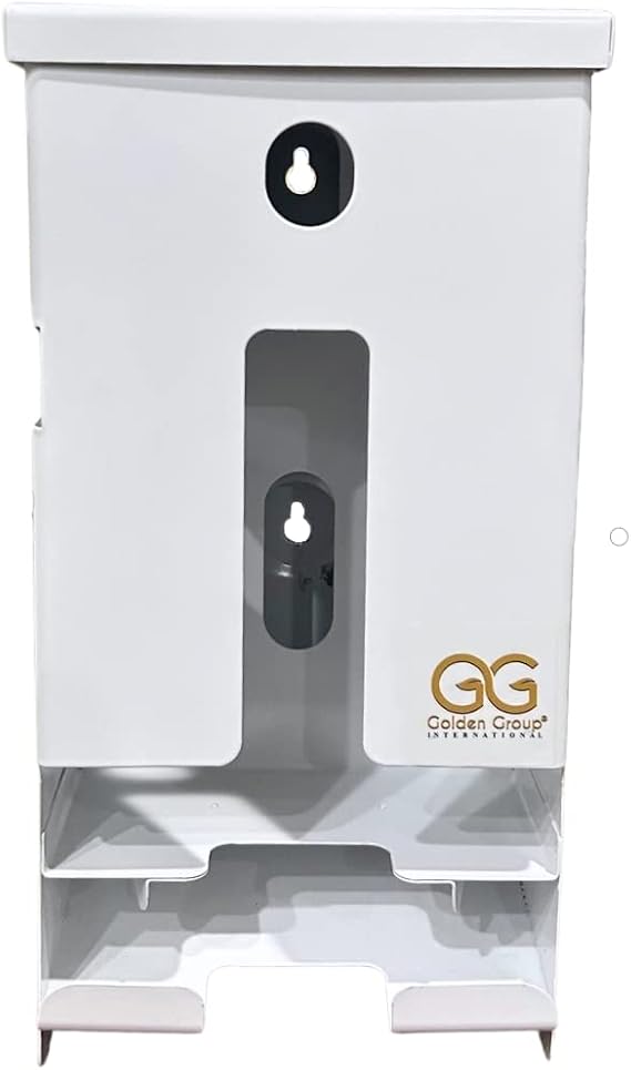 Tampon and pad Dispenser, Compact, Free Vending, White Steel Restroom Fixture