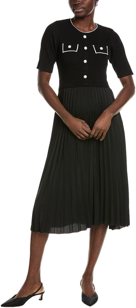 Nanette Nanette Lepore Womens Midi Dress, L, Black