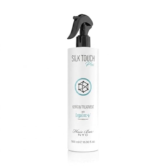 Hair Bar NYC Silk Touch Plus Keratin Treatment | Advanced Smoothing and Repairing Formula for Silky, Frizz-Free, and Shiny Hair, with Long-Lasting Results | 500ml | 16.9 fl oz