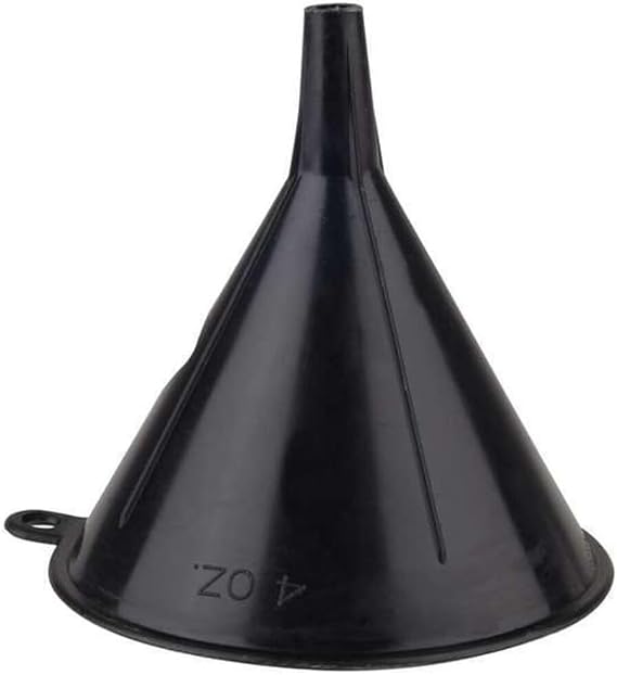 Plastic Funnel, Black, 4 Oz.
