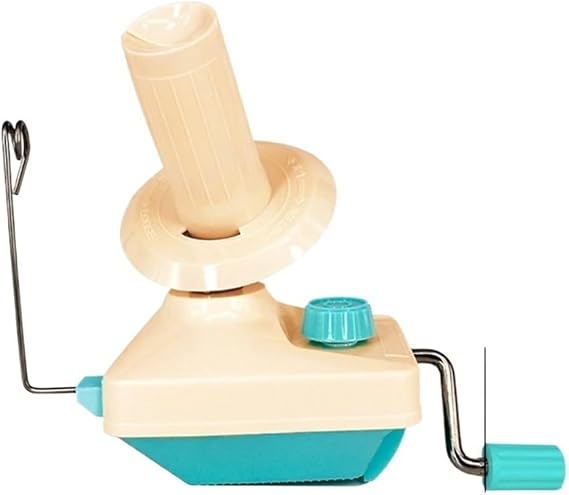 Winding Machine, Manual Handheld Winder Machine for DIY Sewing Making String Ball Practical Small Yarn Winding for Household Supplie Tool for Coils, Fishing Lines(Blue Winding Machine)