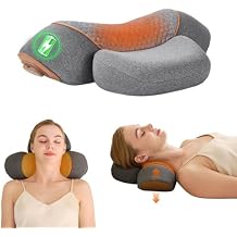 3-in-1 Rechargeable Neck Massager Pillow with Heating & Traction, Deep Tissue Pain Relief, Shoulder & Neck Hump Corrector for Men Women, Gifts for Family and Friends