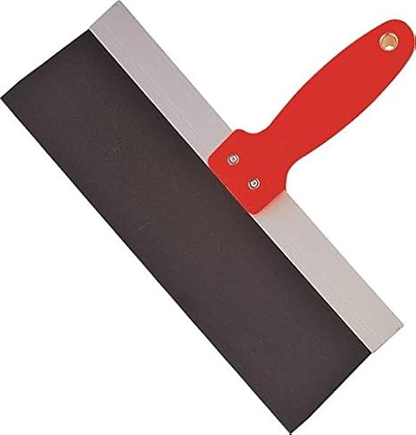 Edward Tools Blue Steel Taping Knife 12 - Pro Tapered blade for close to corner use without scraping wall - Hi-visiblity ergonomic handle - Rust proof steel - Perfect flex -
