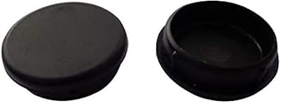 Jejavu Wrought Iron Chair Glides Fits 1-14 Inside Diameter, Plastic Conical Chair Leg Floor Protectors for Outdoor Furniture, Pack of 25, Black
