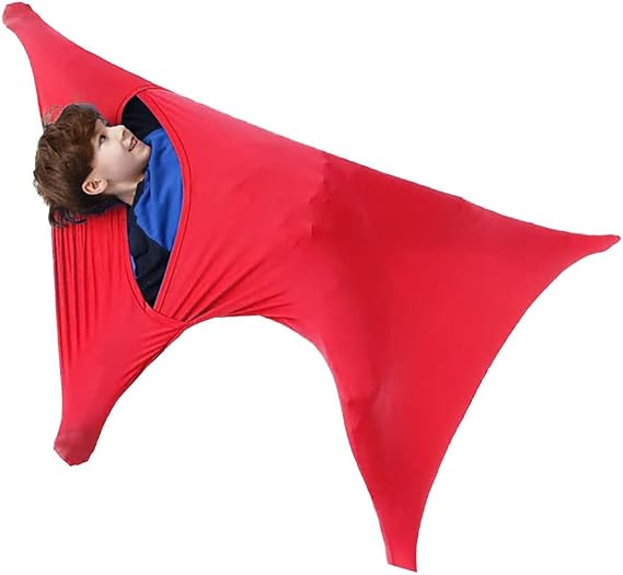 Sensory Sleep Pod The Original Cooling Machine Washable Wearable Blanket + Weighted Blanket Alternative for Men Women and Teens (Color : Red, Size :