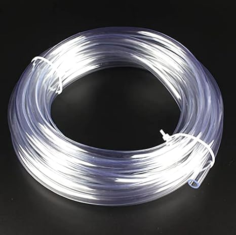 1/4" ID Vinyl Tubing, 1/4" ID x 5/16" OD 10 Feet Clear Lightweight PVC Tubing BPA Free Line