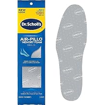 Dr. Scholl's Double Air-Pillo Custom Comfort Insoles 1 Pair Packet, Unisex Mens size 7-13, Womens size 5-10