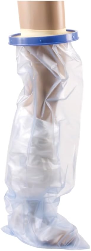 DMI Waterproof Cast Cover, Wound Barrier & Bandage Protector, Reusable with a Watertight Seal for Showers, Baths and Pools, Fits Adult Large Leg up to 42 Inches in Length, Long Leg