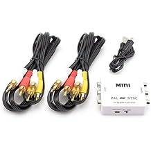 THE CIMPLE CO - PAL to NTSC Converter Kit - NTSC to PAL Video Converter - Bidirectional TV System Adapter with 2 RCA Cables - Does Not Convert Actual DVD or VHS, Only Output