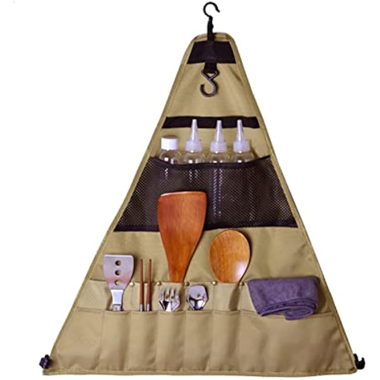 Camping Tableware Storage Bag Portable Storage Hanging Bag Oxford Cloth Storage Bag Camping Kitchen Cookware Set Travel Storage Bag