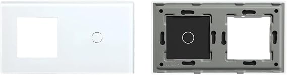 BSEED 1/2/3Gang Touch Light Switches 1/2/3Way Function Parts EU Wall Socket USB Type - C Plug Glass Panel DIY Part Combine