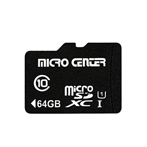 INLAND Micro Center 64GB Class 10 MicroSDXC Flash Memory Card with Adapter for Mobile Device Storage Phone, Tablet, Drone & Full HD Video Recording - 80MBs UHS-I, C10, U1 1 Pack