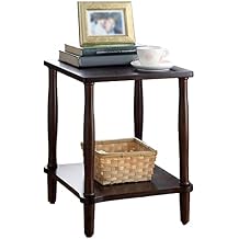 JHSLXD Retro Sofa Table Creative Living Room/Bedroom Solid Wood Coffee Table Side Table Corner Table Telephone Table Decorate Furniture 50CM,Brown b