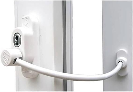 Bijutek Penkid Çelik Halatlı Kablolu Pvc Pencere Emniyet Çocuk Güvenlik Kilidi 7 Adet