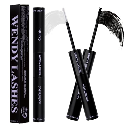 Lash Glue Lash Bond and Seal Waterproof for DIY Lashes Cluster 2 in 1 Long Lasting Strong Hold 72 Hours Individual Eyelash Glue 5ml Bond5ml Seal