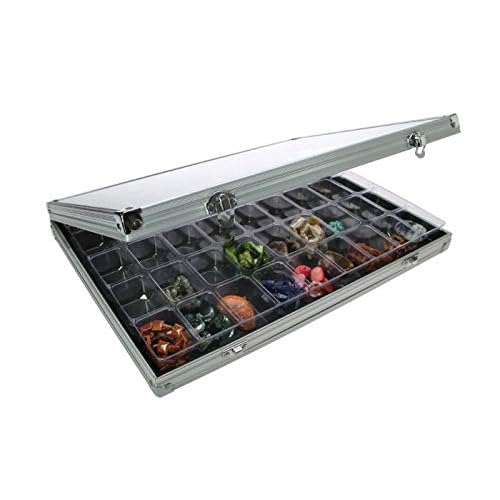 SAFE Aluminum Collecting Display Case for Rocks, Action Figures and More