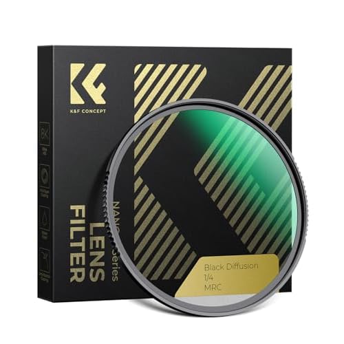 K&F CONCEPT 67mm Black Diffusion 14 Filter Mist Cinematic Effect Filter with 28 Multi-Layer Coatings WaterproofScratch Resistant for VideoVlogPortrait Photography