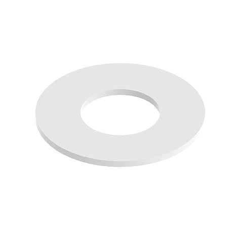 Nylon Washer, Extra Thin (1/64"), 100 Pack - #8 Screw Size, Thickness: 0.016", Outer Diameter: 0.375", Inner Diameter 0.173", 8-32