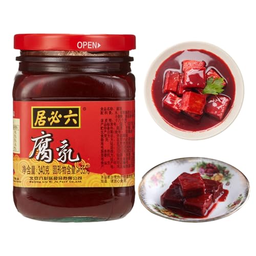 Red Fermented Bean Curd - Traditional Fermented Tofu Cubes 340g11.99oz | Perfect for Hot Pot, Stir-Fry, Noodles & Porridge | Authentic