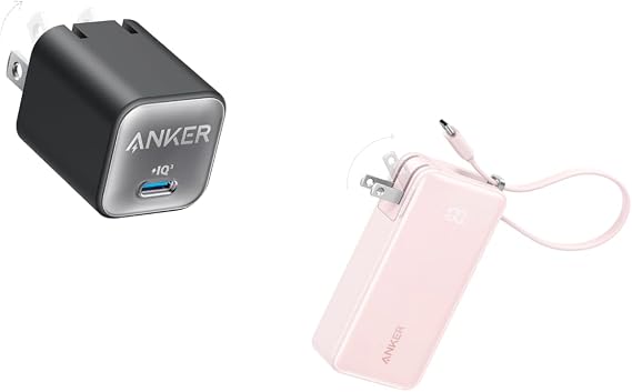 Anker USB C GaN Charger 30W, 511 Charger (Nano 3) with 3-in-1 PowerBank