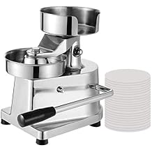 Commercial Hamburger Patty Press Maker For Large Stuffed Burgers with 500 Wax Papers BBQ Grill Burger Press Tool