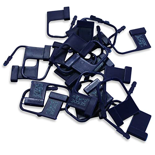 EYRO Plastic PadlockIndividually Numbered Disposable Security SealsPack of 100  Tamper-Proof, Self-Locking Plastic Tags for Luggage, Clothing, Medical Use, and More