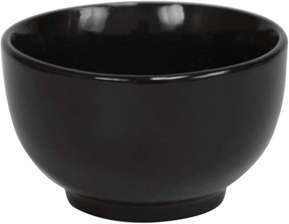 Home Basics Ceramic Cereal Bowl, 5.5", Black