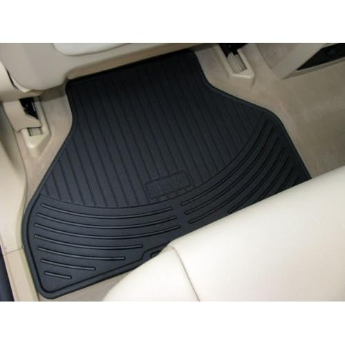All Weather Rear Rubber Floor Mats 645 650 M6 Convertible 2004-2010 - Black