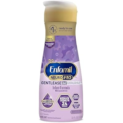 Enfamil NeuroPro Gentlease Ready-to-Feed with Smaller Proteins for Easy Digestion, Brain Supporting DHA,Prebiotic,HuMO6 Blend,Baby Formula for easing Fussiness, Crying,Gas, Spit-up in 24hrs,32 Fl Oz