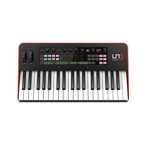 IK Multimedia UNO Synth Pro 3 oscillator monophonic analog synthesizer 37-key synth weighted FATAR keybed, multi-mode filter, arpeggiator, 64-step sequencer, audio input, full USB, MIDI, CV controls