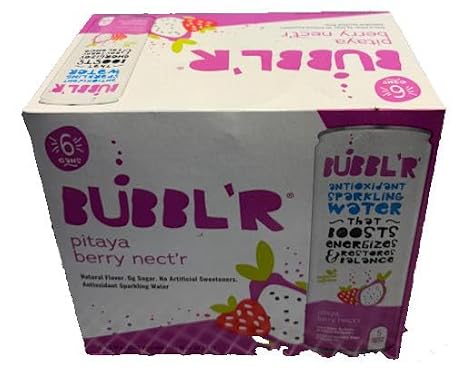 Bubblr Pitya Berry Nectr Antioxidant Sparkling Water - 6 pack