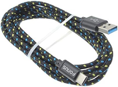 6ft USB Cable Type-C Charger Cord Power Wire USB-C Long Braided Compatible with T-Mobile REVVL 4 - REVVL 4 Plus - REVVL 5G - REVVL V - REVVL V Plus 5G