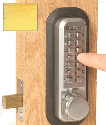 Lockey USA 2210BBDC Mechanical, Keyless Deadbolt, Bright Brass, Combination Lock